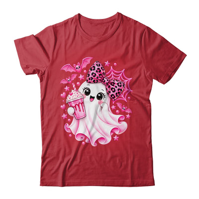 Pink Halloween Ghost Pumpkin Coffee Spooky Women Girls Shirt & Sweatshirt | siriusteestore