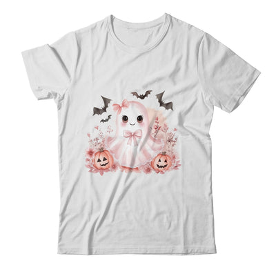 Pink Halloween Spooky Ghost Autumn Coquette Pink Girls Women Shirt & Sweatshirt | siriusteestore