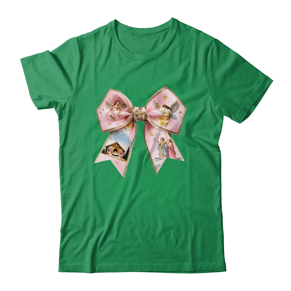 Pink Jesus Christmas Coquette Bow Christmas Nativity Women Shirt & Sweatshirt | siriusteestore
