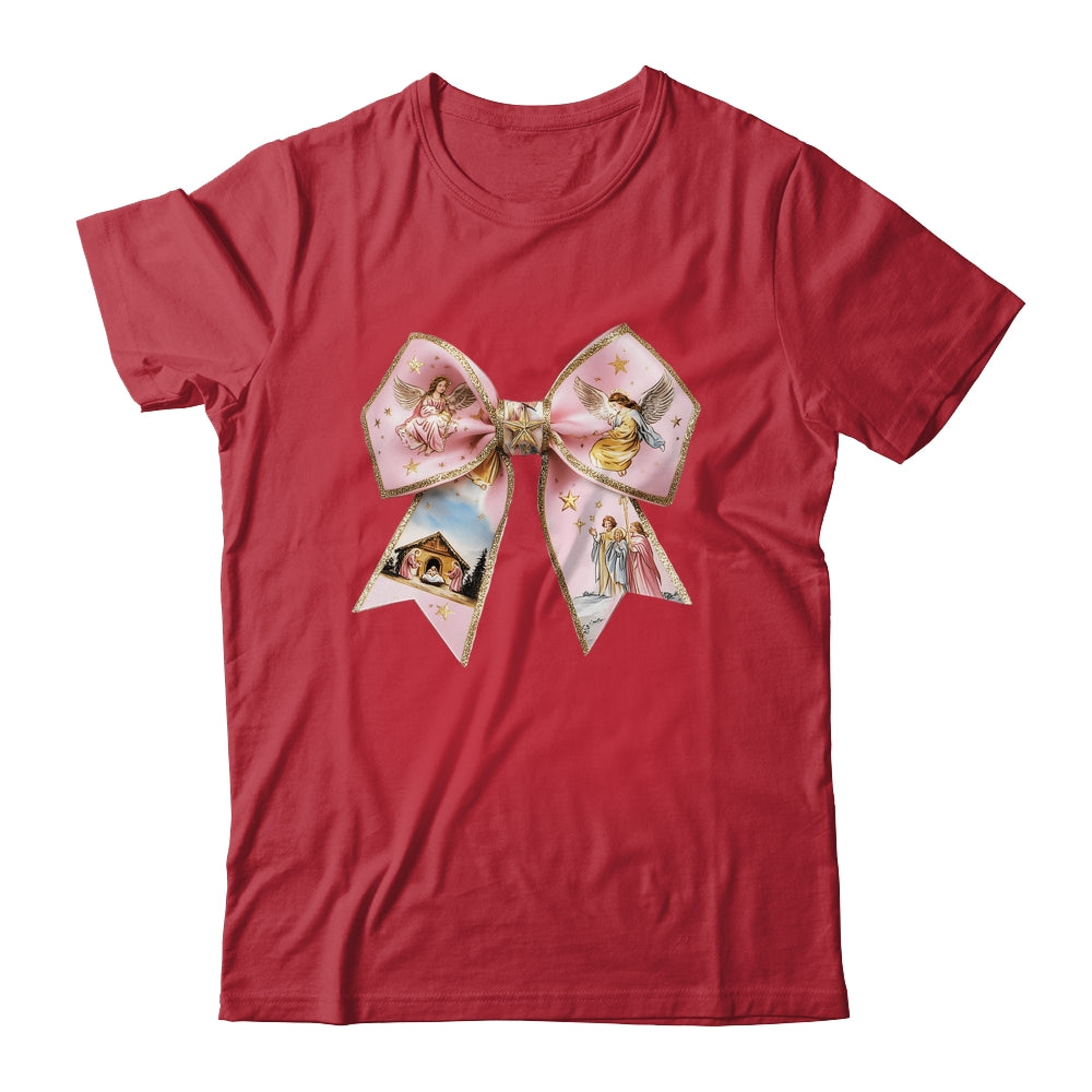 Pink Jesus Christmas Coquette Bow Christmas Nativity Women Shirt & Sweatshirt | siriusteestore