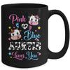 Pink Or Blue Auntie Loves You Cow Baby Gender Reveal Mug | siriusteestore