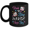 Pink Or Blue Daddy Loves You Cow Baby Gender Reveal Mug | siriusteestore