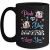 Pink Or Blue Godfather Loves You Cow Baby Gender Reveal Mug | siriusteestore