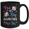 Pink Or Blue Godmother Loves You Cow Baby Gender Reveal Mug | siriusteestore