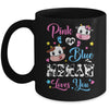 Pink Or Blue Memaw Loves You Cow Baby Gender Reveal Mug | siriusteestore