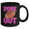 Pink Out American Football Game Day Breast Cancer Awareness Mug | siriusteestore