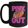 Pink Out American Football Game Day Breast Cancer Awareness Mug | siriusteestore