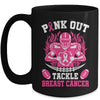 Pink Out Tackle Breast Cancer Awareness American Football Mug | siriusteestore