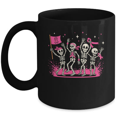 Pink Ribbon Breast Cancer Awareness Skeleton Women Men Mug | siriusteestore