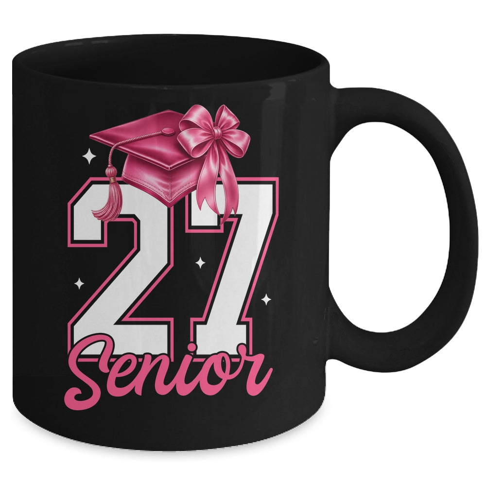 Pink Senior 2027 Coquette Bow Class Of 27 Girl Seniors Mug | siriusteestore