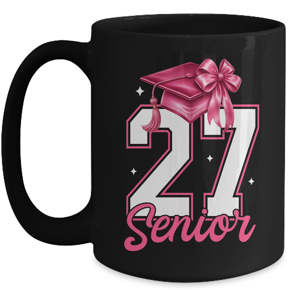 Pink Senior 2027 Coquette Bow Class Of 27 Girl Seniors Mug | siriusteestore