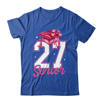 Pink Senior 2027 Coquette Bow Class Of 27 Girl Seniors Shirt & Hoodie | siriusteestore