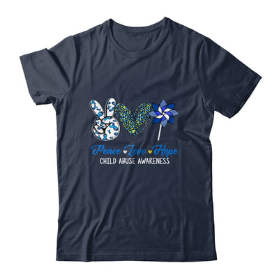Pinwheel Peace Love Hope Child Abuse Prevention Awareness Shirt & Hoodie | siriusteestore