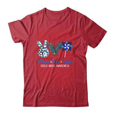 Pinwheel Peace Love Hope Child Abuse Prevention Awareness Shirt & Hoodie | siriusteestore