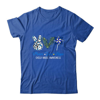 Pinwheel Peace Love Hope Child Abuse Prevention Awareness Shirt & Hoodie | siriusteestore