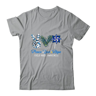 Pinwheel Peace Love Hope Child Abuse Prevention Awareness Shirt & Hoodie | siriusteestore