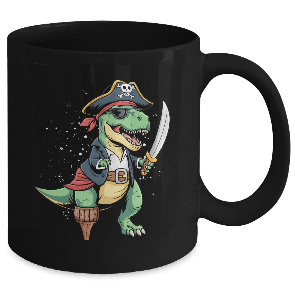 Pirate Dinosaur T Rex Funny Tyrannosaurus Halloween Costume Mug | siriusteestore
