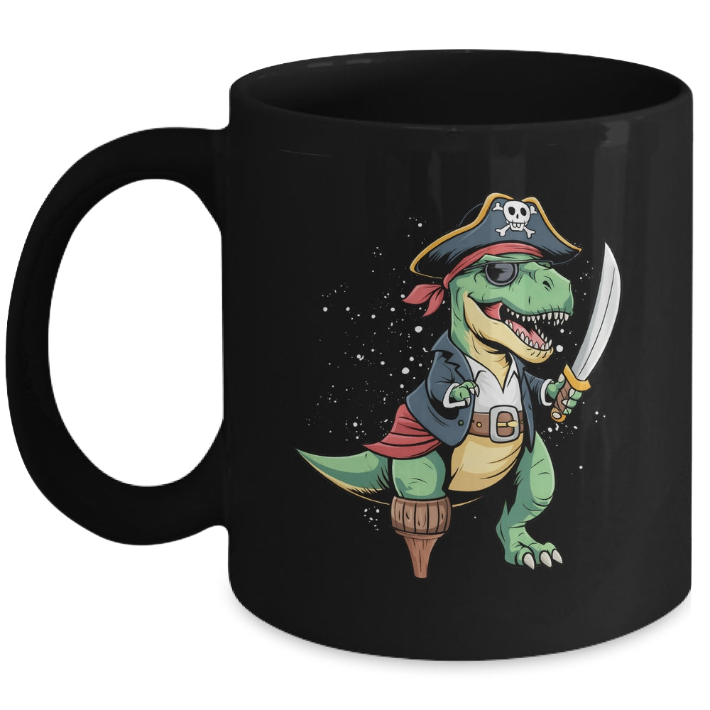 Pirate Dinosaur T Rex Funny Tyrannosaurus Halloween Costume Mug | siriusteestore