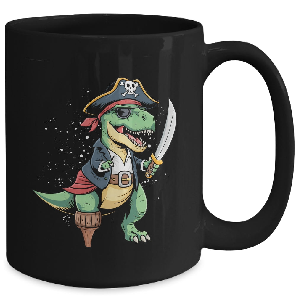 Pirate Dinosaur T Rex Funny Tyrannosaurus Halloween Costume Mug | siriusteestore