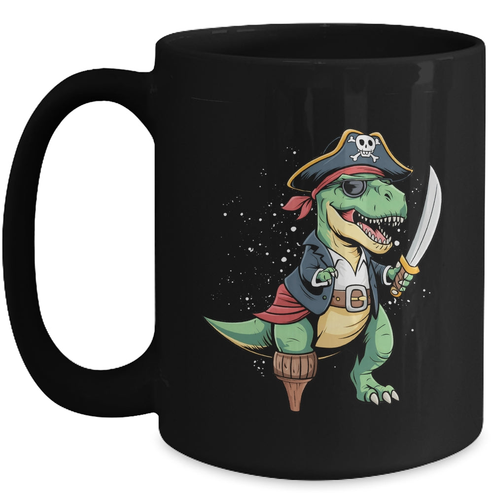 Pirate Dinosaur T Rex Funny Tyrannosaurus Halloween Costume Mug | siriusteestore