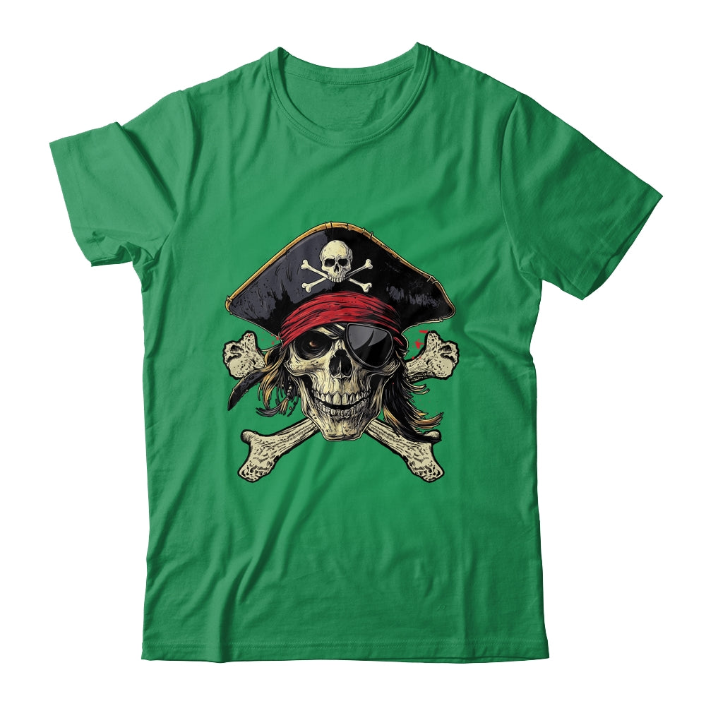 Pirate Skull Crossbones Halloween Costume Buccaneer Men Boy Shirt & Sweatshirt | siriusteestore