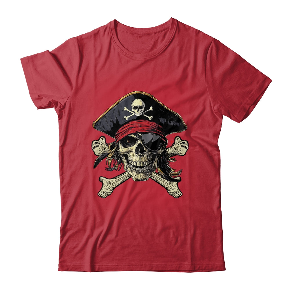 Pirate Skull Crossbones Halloween Costume Buccaneer Men Boy Shirt & Sweatshirt | siriusteestore