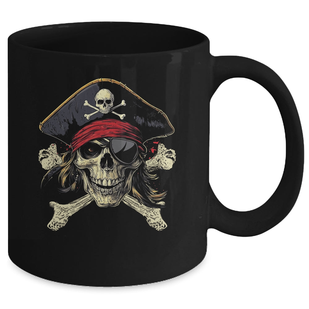 Pirate Skull Crossbones Halloween Costume Buccaneer Men Boy Mug | siriusteestore