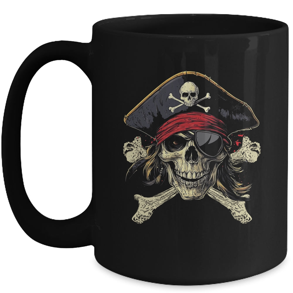 Pirate Skull Crossbones Halloween Costume Buccaneer Men Boy Mug | siriusteestore
