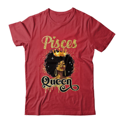 Pisces Queen Birthday Afro Girls Black Zodiac Birthday Shirt & Tank Top | siriusteestore