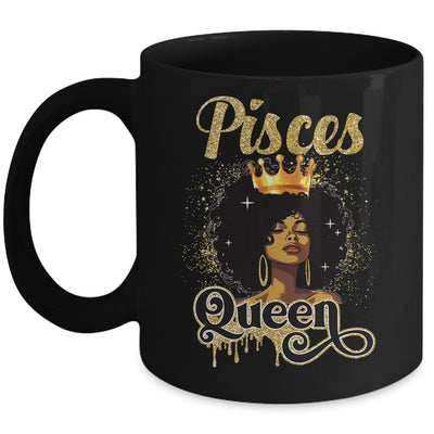 Pisces Queen Birthday Afro Girls Black Zodiac Birthday Mug | siriusteestore