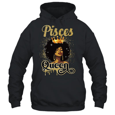 Pisces Queen Birthday Afro Girls Black Zodiac Birthday Shirt & Tank Top | siriusteestore