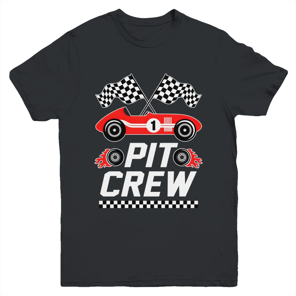 Pit Crew Family Racing Birthday Race Car Boys Youth Kids Youth Shirt | siriusteestore