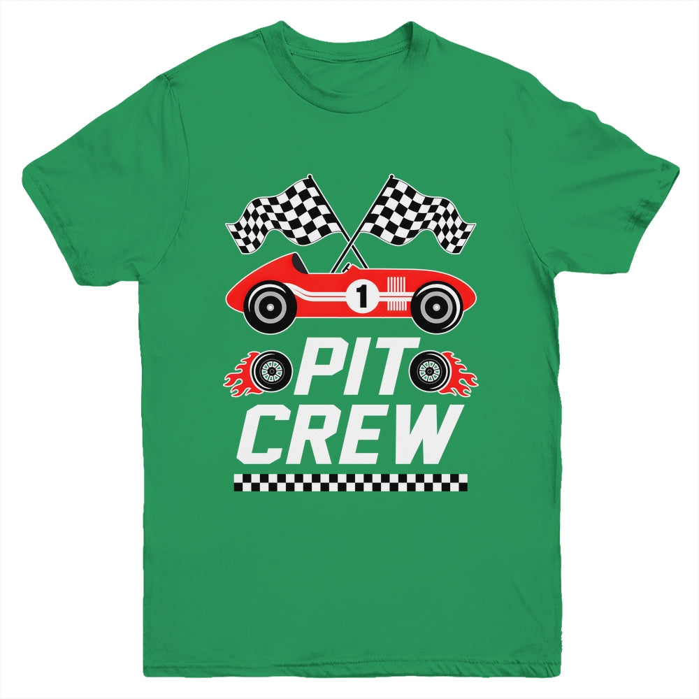 Pit Crew Family Racing Birthday Race Car Boys Youth Kids Youth Shirt | siriusteestore