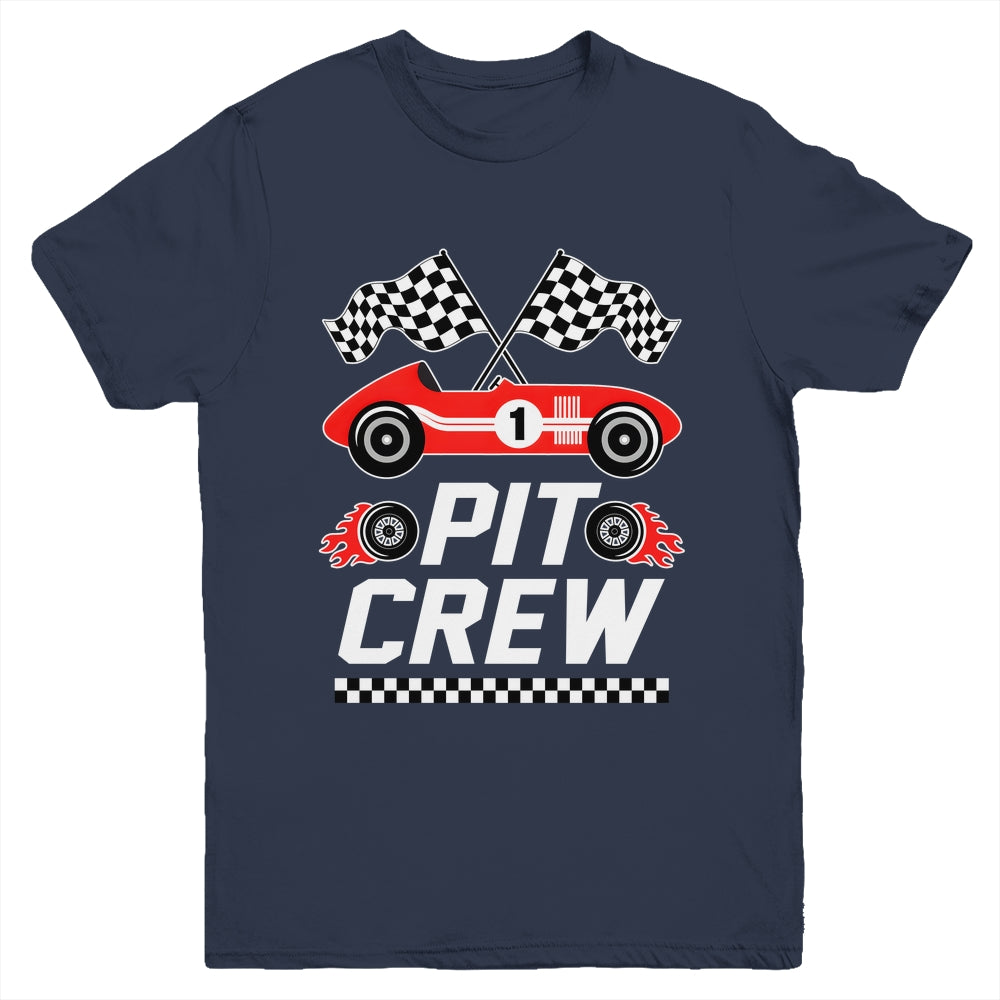 Pit Crew Family Racing Birthday Race Car Boys Youth Kids Youth Shirt | siriusteestore