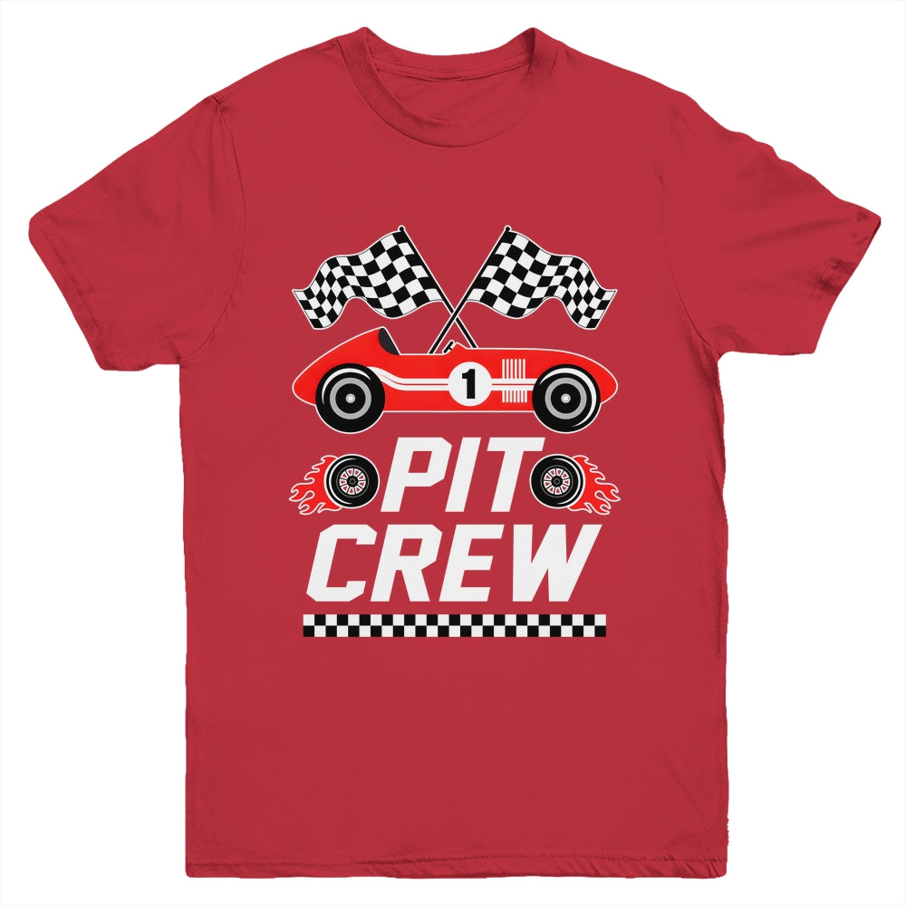 Pit Crew Family Racing Birthday Race Car Boys Youth Kids Youth Shirt | siriusteestore