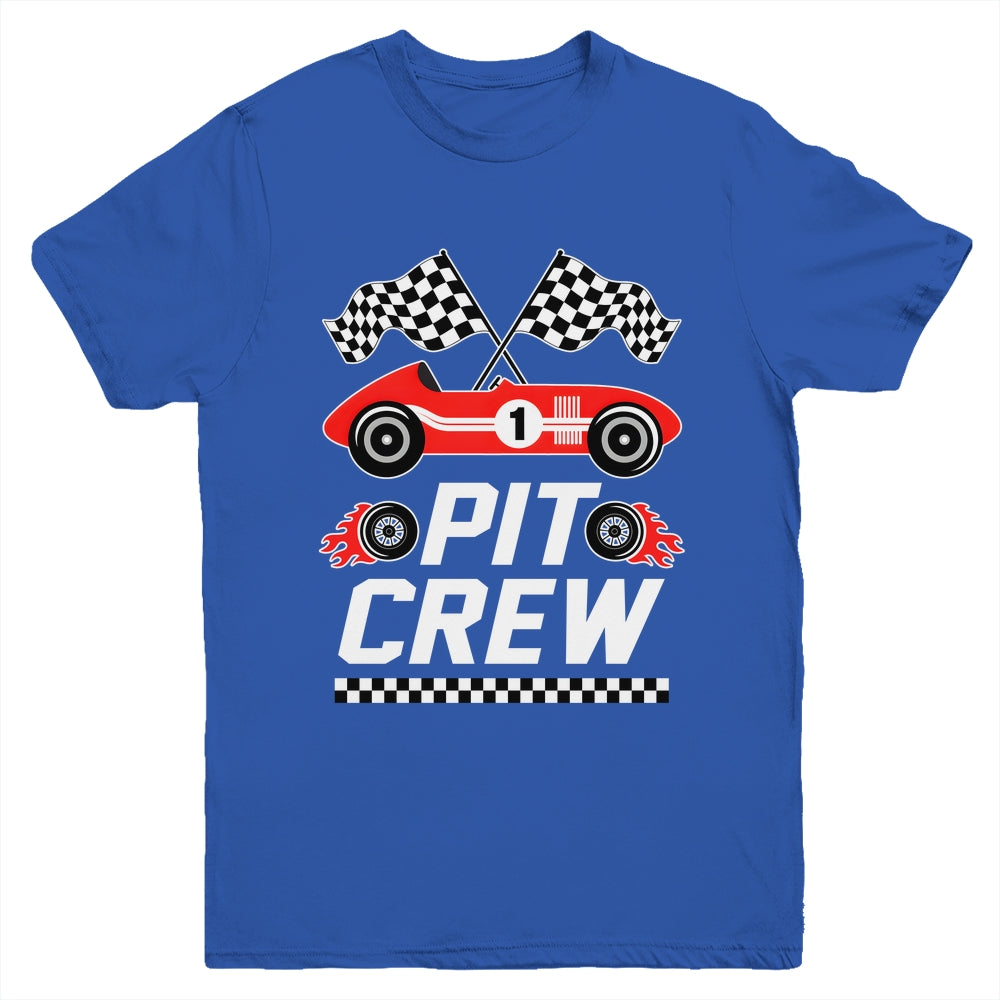 Pit Crew Family Racing Birthday Race Car Boys Youth Kids Youth Shirt | siriusteestore