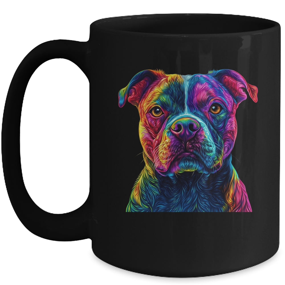 Pitbull Dog Colorful Face Dog Lover Men Women Mug | siriusteestore