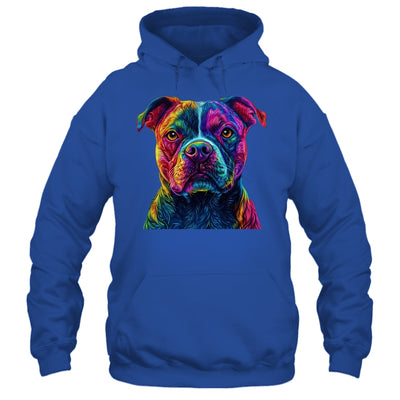 Pitbull Dog Colorful Face Dog Lover Men Women Shirt & Tank Top | siriusteestore