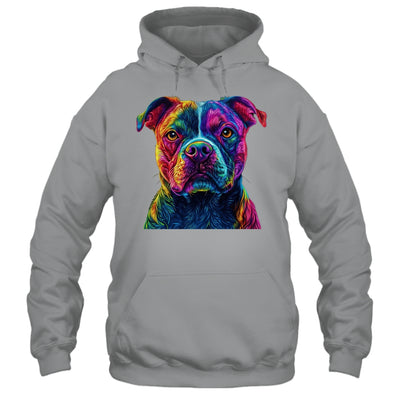 Pitbull Dog Colorful Face Dog Lover Men Women Shirt & Tank Top | siriusteestore