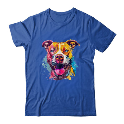 Pitbull Mom Lover Puppy Dog Watercolor Tie Dye Painting Shirt & Tank Top | siriusteestore