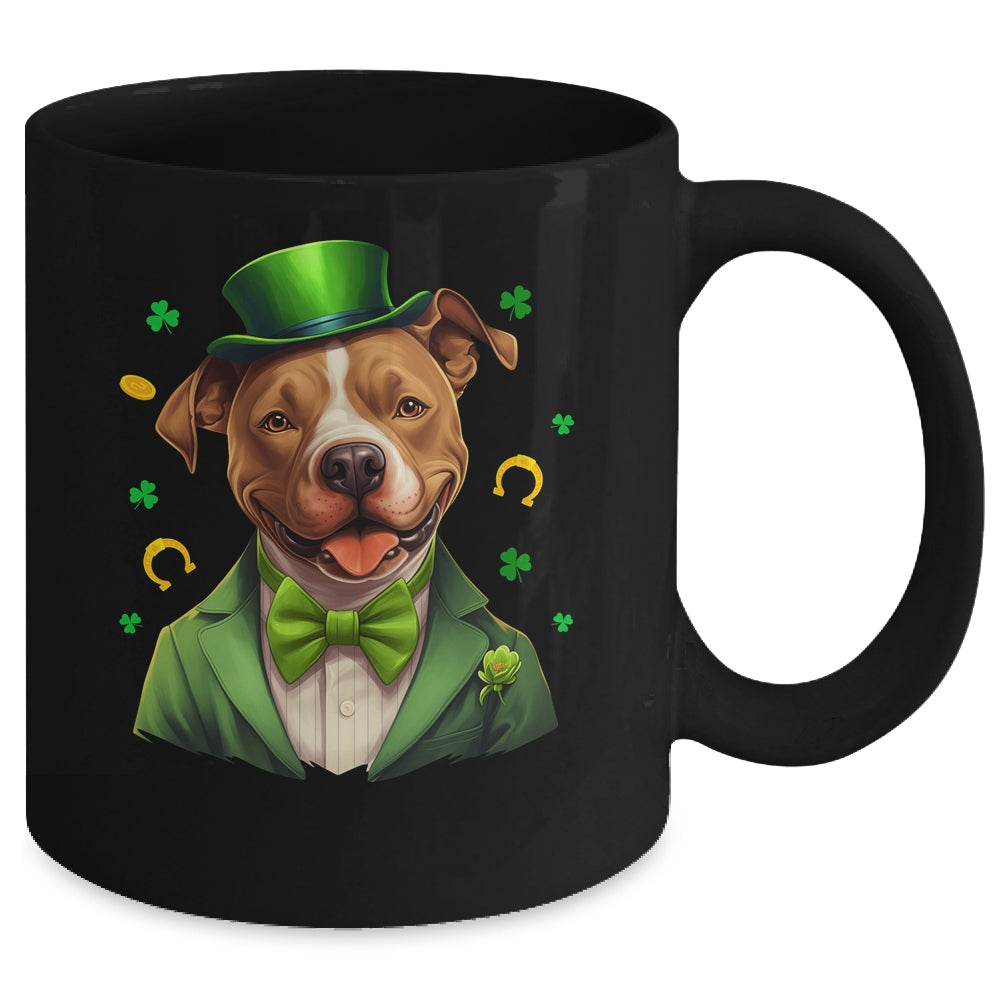 Pitbull St Patricks Day Leprechaun Shamrock Irish Mug | siriusteestore