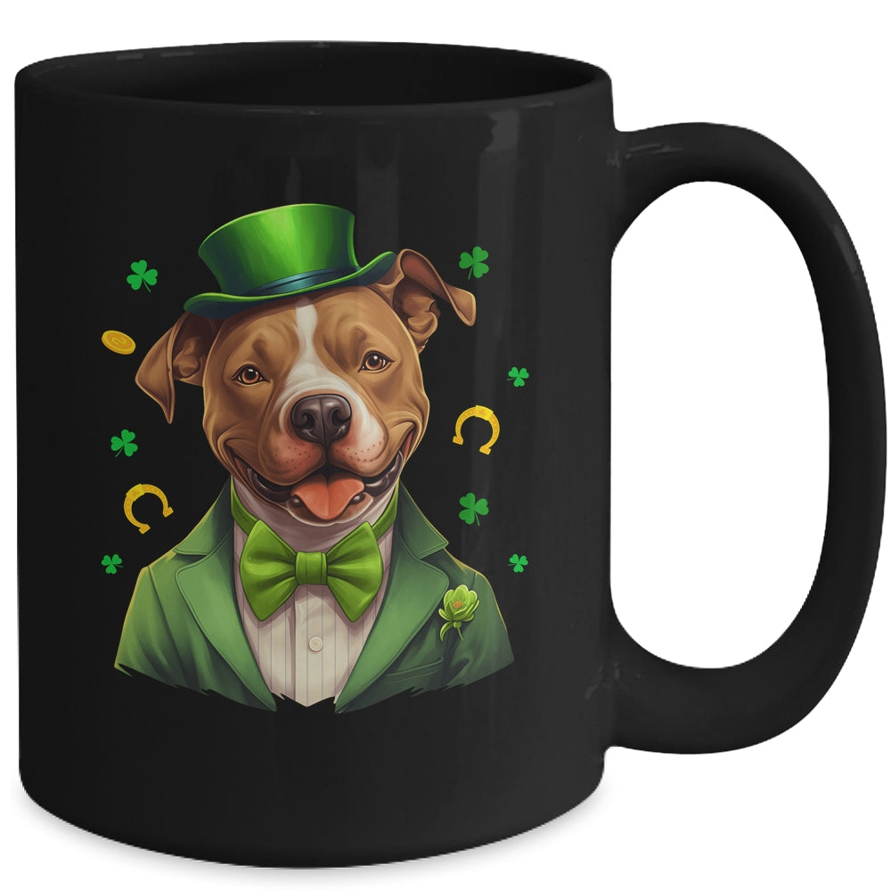 Pitbull St Patricks Day Leprechaun Shamrock Irish Mug | siriusteestore