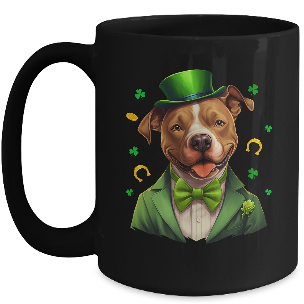 Pitbull St Patricks Day Leprechaun Shamrock Irish Mug | siriusteestore