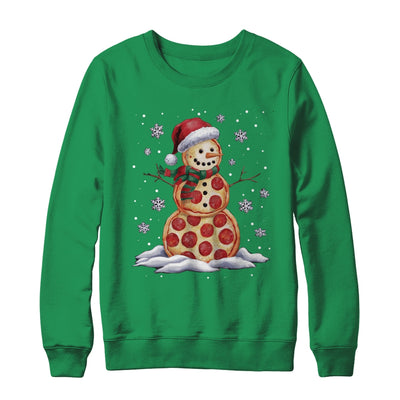 Pizza Snowman Santa Hat Christmas Pizza Party Funny Xmas Shirt & Sweatshirt | siriusteestore