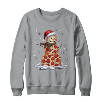Pizza Snowman Santa Hat Christmas Pizza Party Funny Xmas Shirt & Sweatshirt | siriusteestore