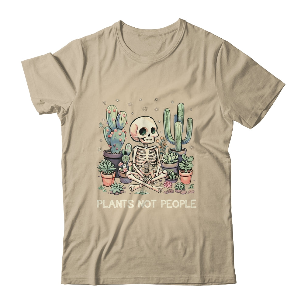 Plant Lover Skeleton Design Gardener Plants Not People Shirt & Tank Top | siriusteestore
