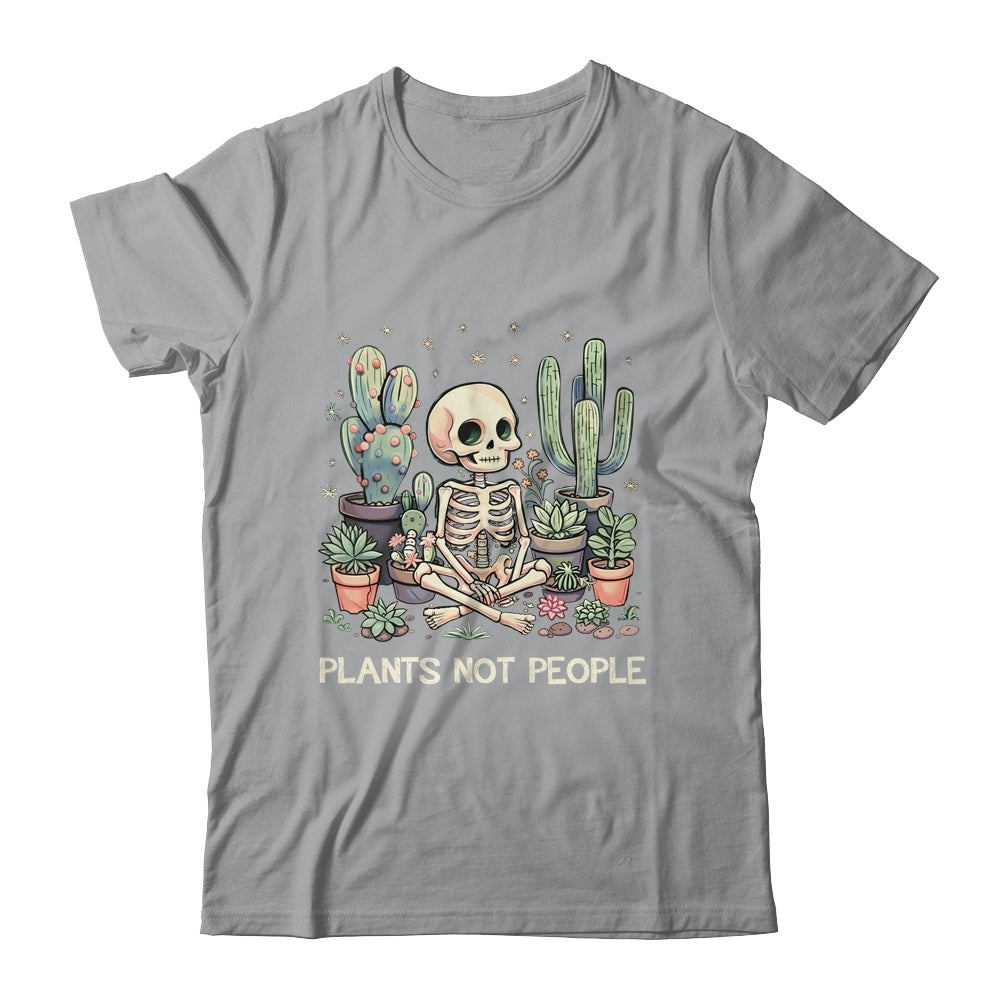Plant Lover Skeleton Design Gardener Plants Not People Shirt & Tank Top | siriusteestore