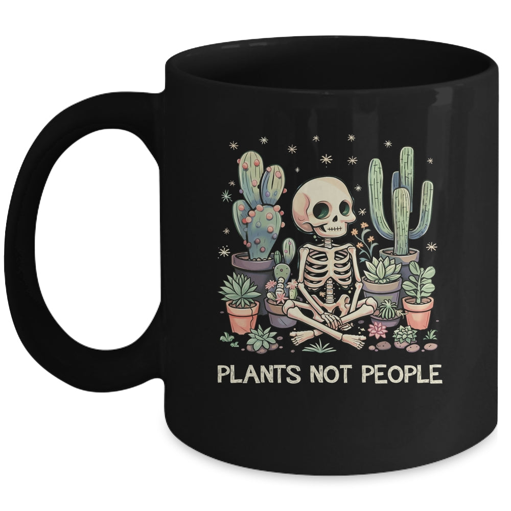 Plant Lover Skeleton Design Gardener Plants Not People Mug | siriusteestore