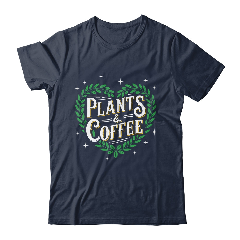 Plants & Coffee Funny Gardening Plant Garden Lover Gardener Shirt & Tank Top | siriusteestore