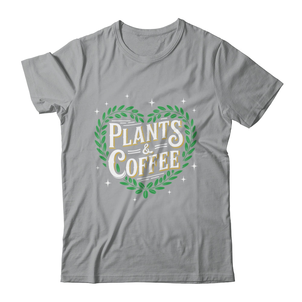 Plants & Coffee Funny Gardening Plant Garden Lover Gardener Shirt & Tank Top | siriusteestore